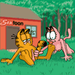 pic for Pink Cat Jerking Off Garfield